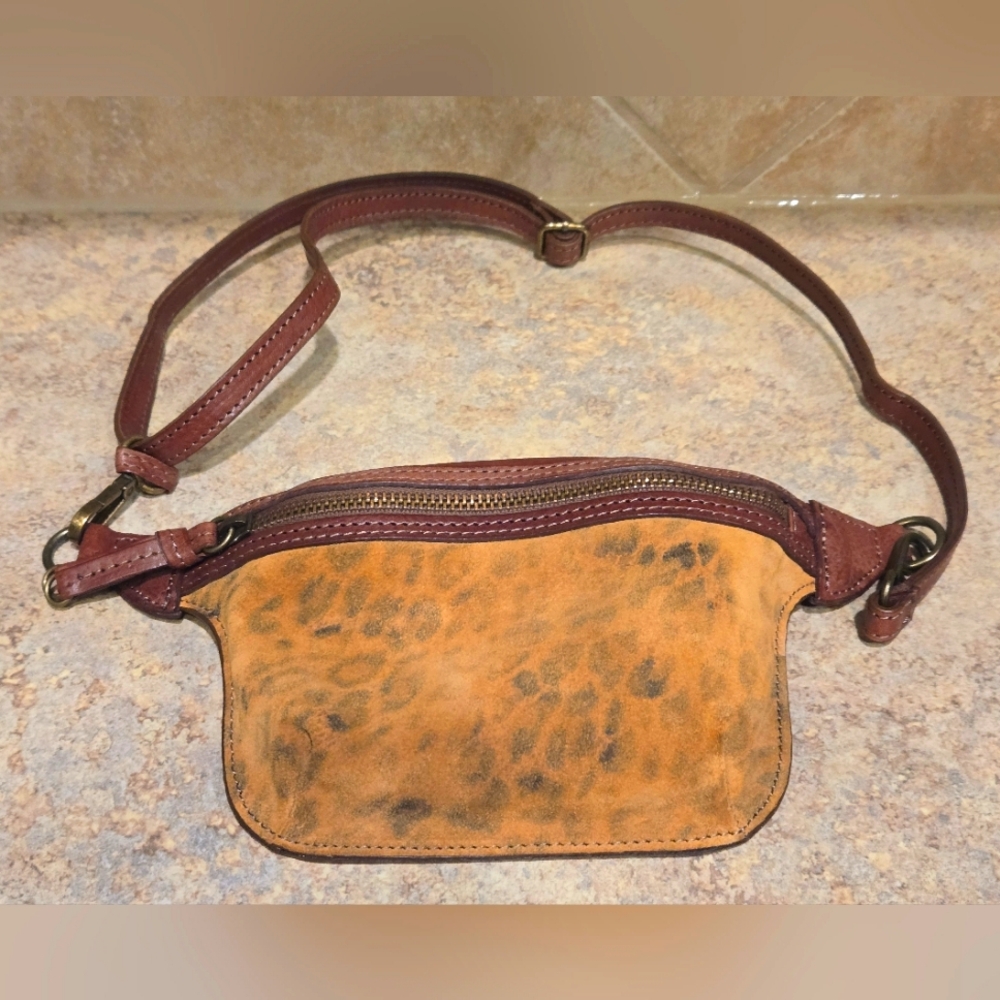 Sundance leopard leather crossbody bag